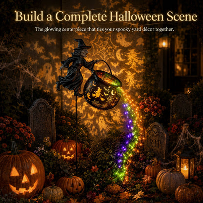 🔥Buy 2 Free Shipping🎃Halloween Witch Cauldron Garden Light