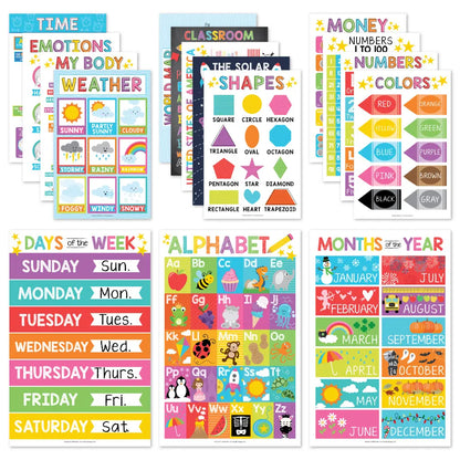 🏫BACK-TO-SCHOOL SALE: COLORFUL EDUCATIONAL POSTERS — SET OF 15!🏫