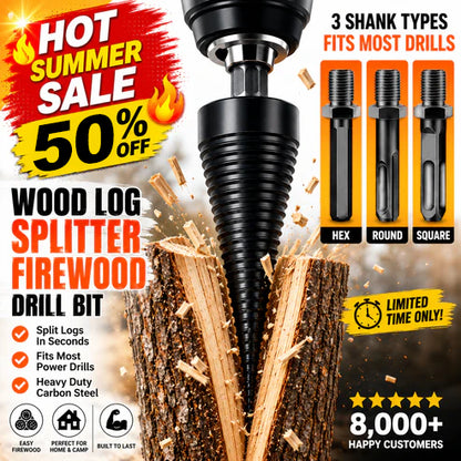 WOOD LOG SPLITTER FIREWOOD DRILL BIT