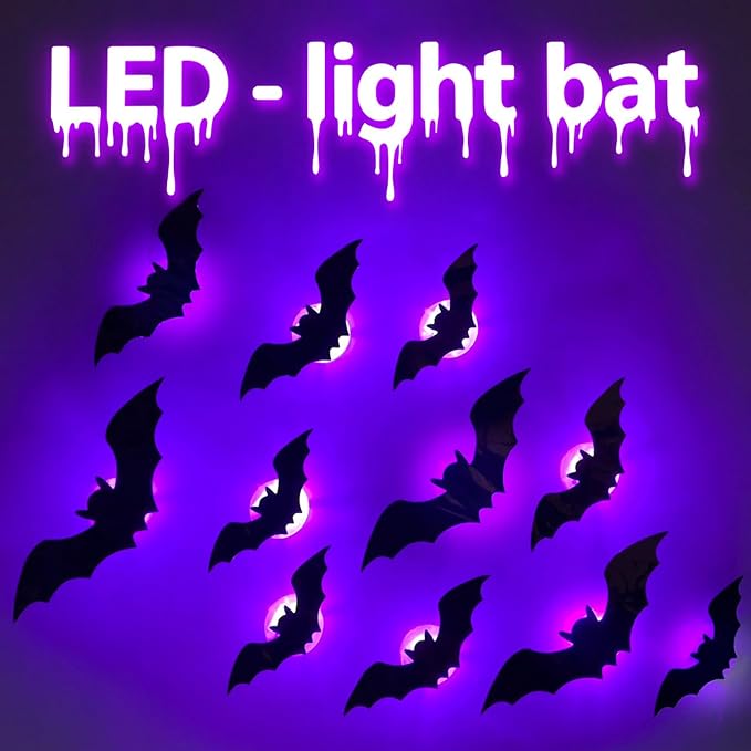 Halloween 3D Lighted LED Flashing Bats 🦇 | Buy 2 Get 1 FREE Limited Time Offer
