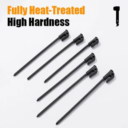 🔨2-in-1 Tent Stake Hammer with Built-In Storage for 8 Stakes and Stake Puller for Outdoor Camping