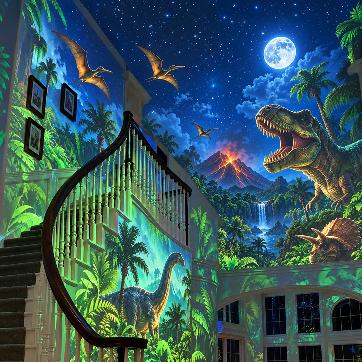 🦕✨Dinosaur Projector Light – 360° Rotating Prehistoric Adventure Night Light