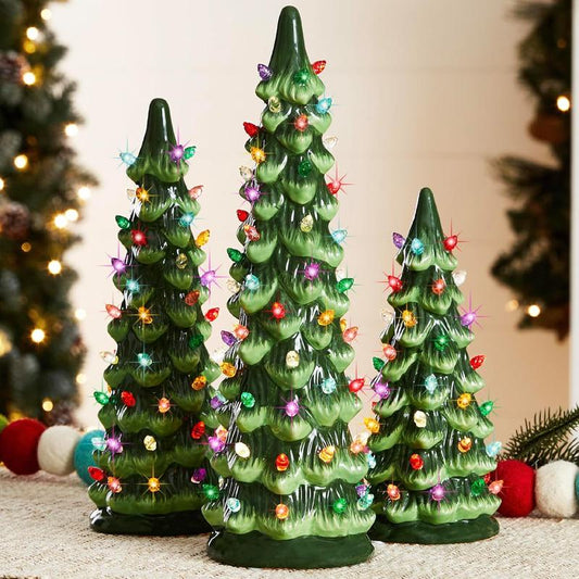 🔥Christmas Sale🎁Retro Hand-Painted Tabletop Christmas Trees🎄