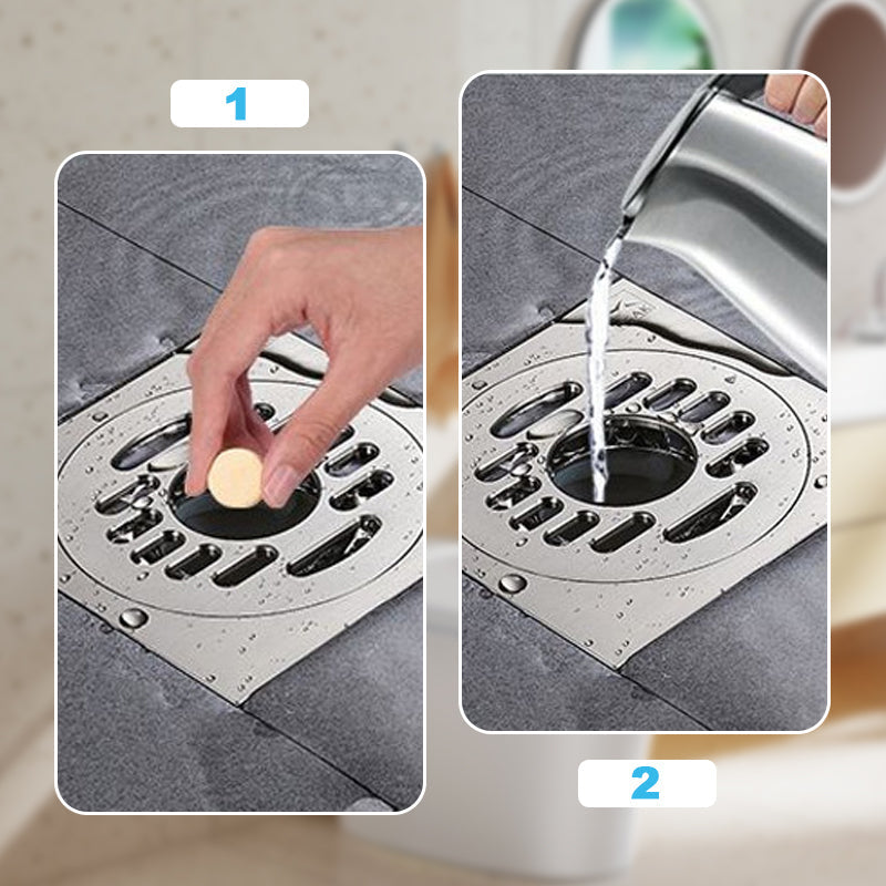 ✨Powerful Cleaning Effervescent Tablets for Pipe, Fast-Dissolving Hair Grease Clogs, Deodorizing Antibacterial Pipe Cleaner for Sink, Toilet Floor Drain