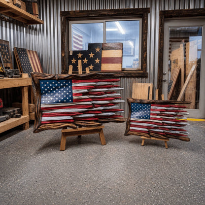🇺🇸 Handcrafted Wooden American Flag Wall Decor