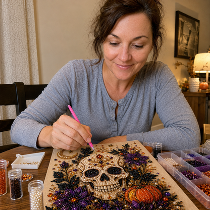 👻✨ Halloween Pearl Art DIY Kit – Turn Tiny Pearls into Spooky-Cute Magic