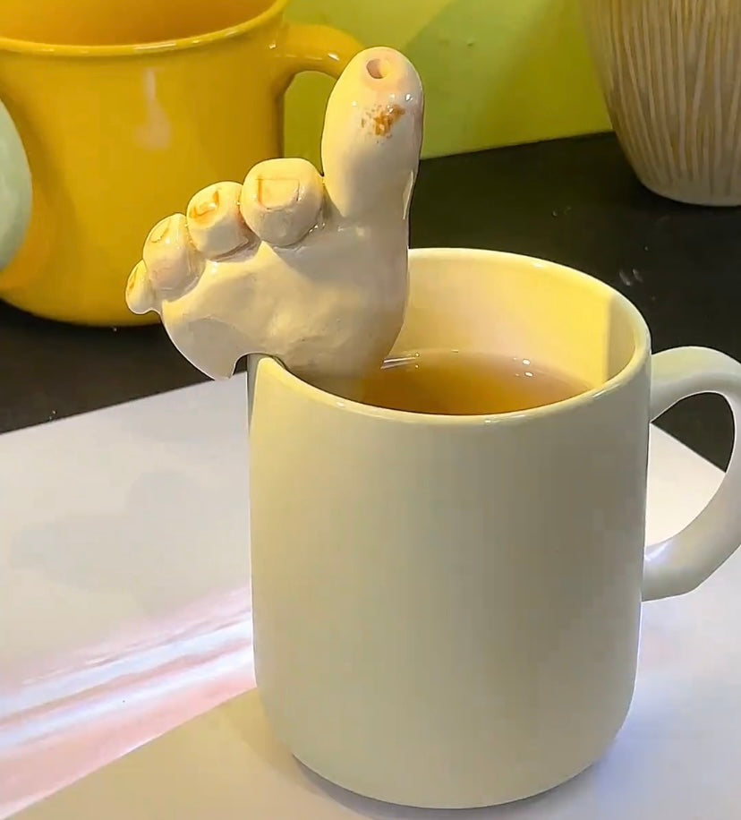 Holiday Special: Handmade Quirky Ceramic Foot Straw