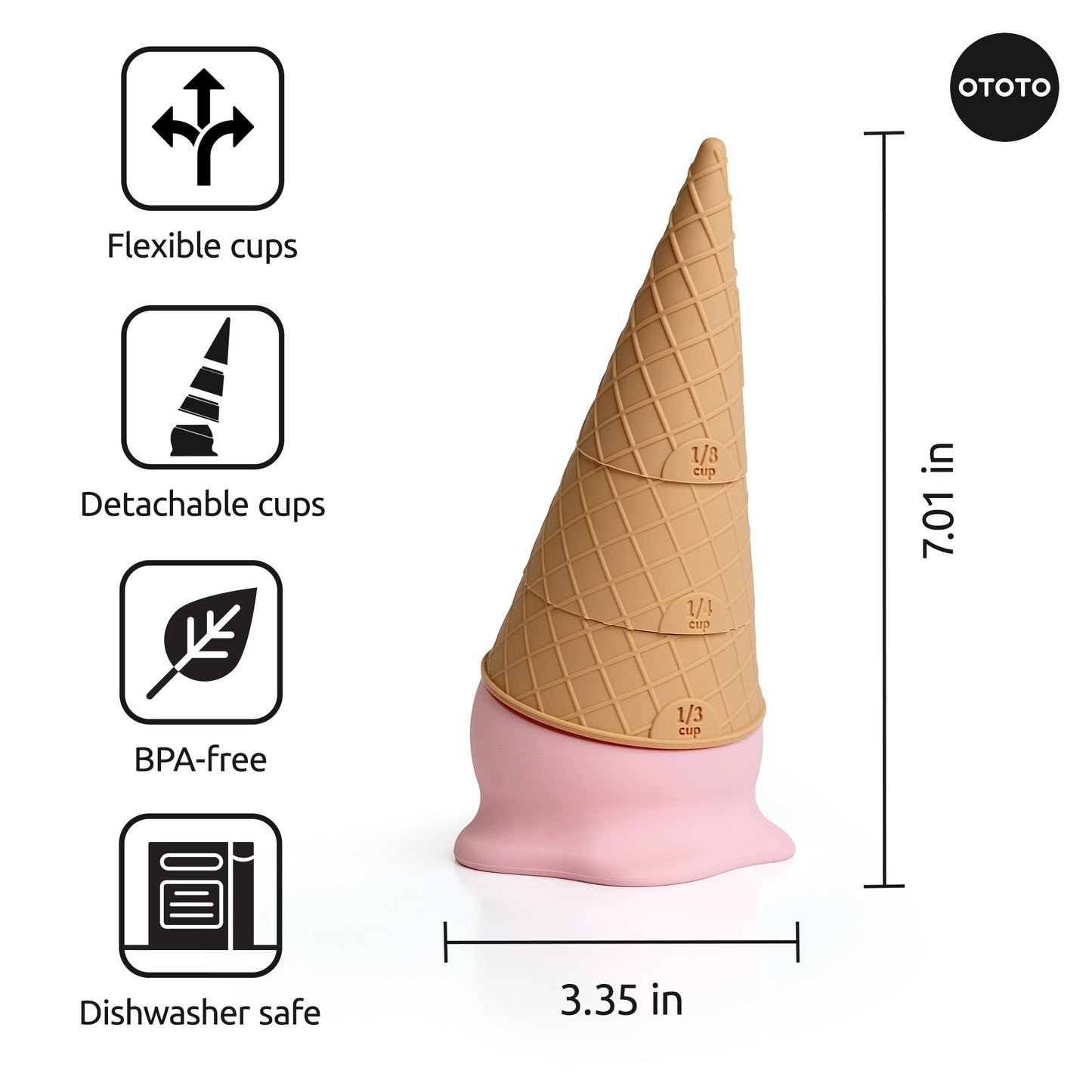 Ice Cream Measuring Cups Set