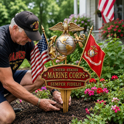 🔥US Military Branch Tribute Garden Stake Collection
