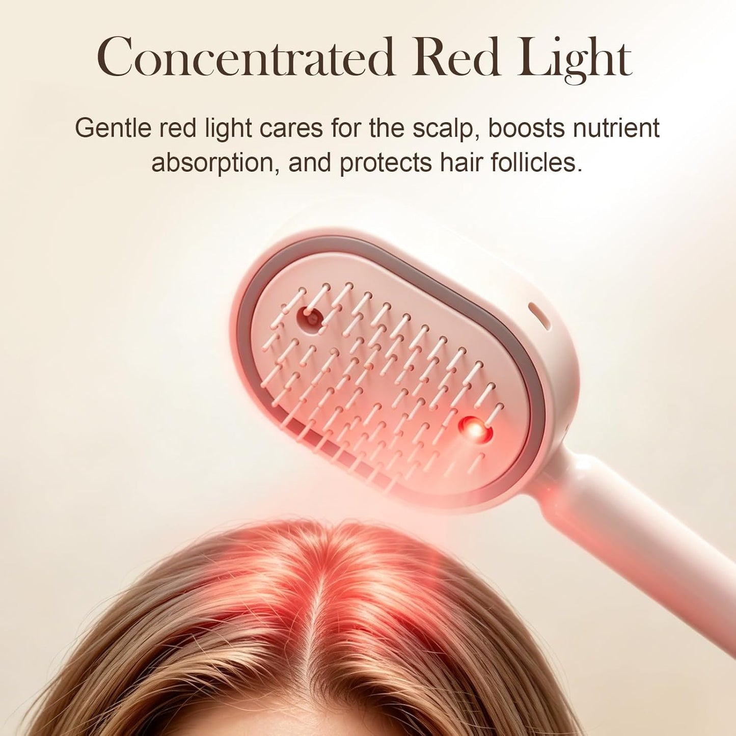 Electric Spray Air Cushion Massage Comb, Self-Cleaning Anti-Tangle Hair Brush, Anti-Static Volumizing Scalp Massage Brush for Dry Frizzy Hair Care