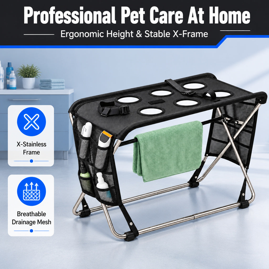 Pet Bath Support Hammock – Adjustable Grooming & Bathing Restraint for Cats & Dogs