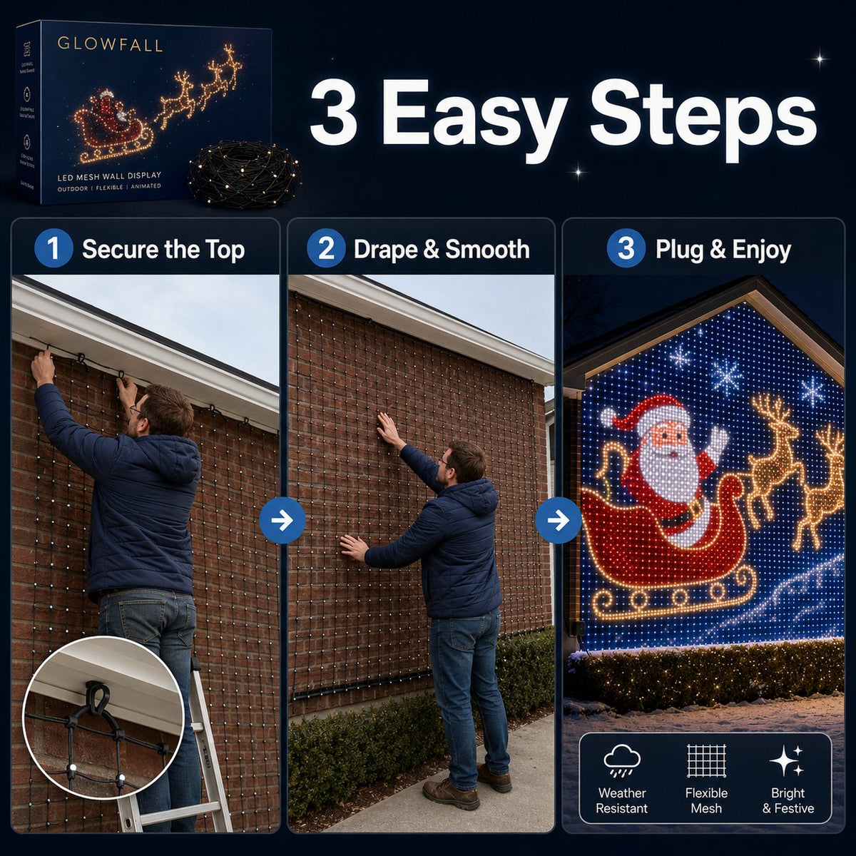 🎄 Transform Your Space with Magic| DIY Programmable Smart Curtain Lights ✨