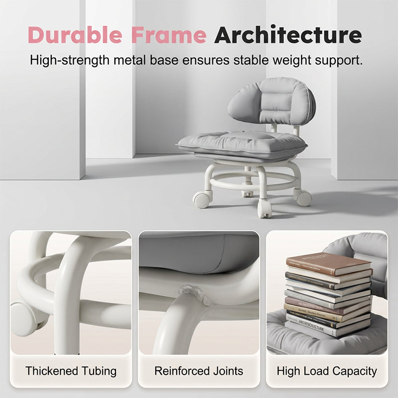 🪑Rolling Low Stool with Backrest – Padded seat & silent casters – Perfect for workshops, garages or studios – comfortable and mobile 🛠️✨
