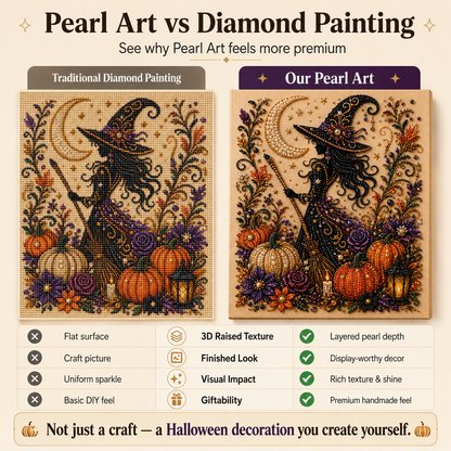 👻✨ Halloween Pearl Art DIY Kit – Turn Tiny Pearls into Spooky-Cute Magic