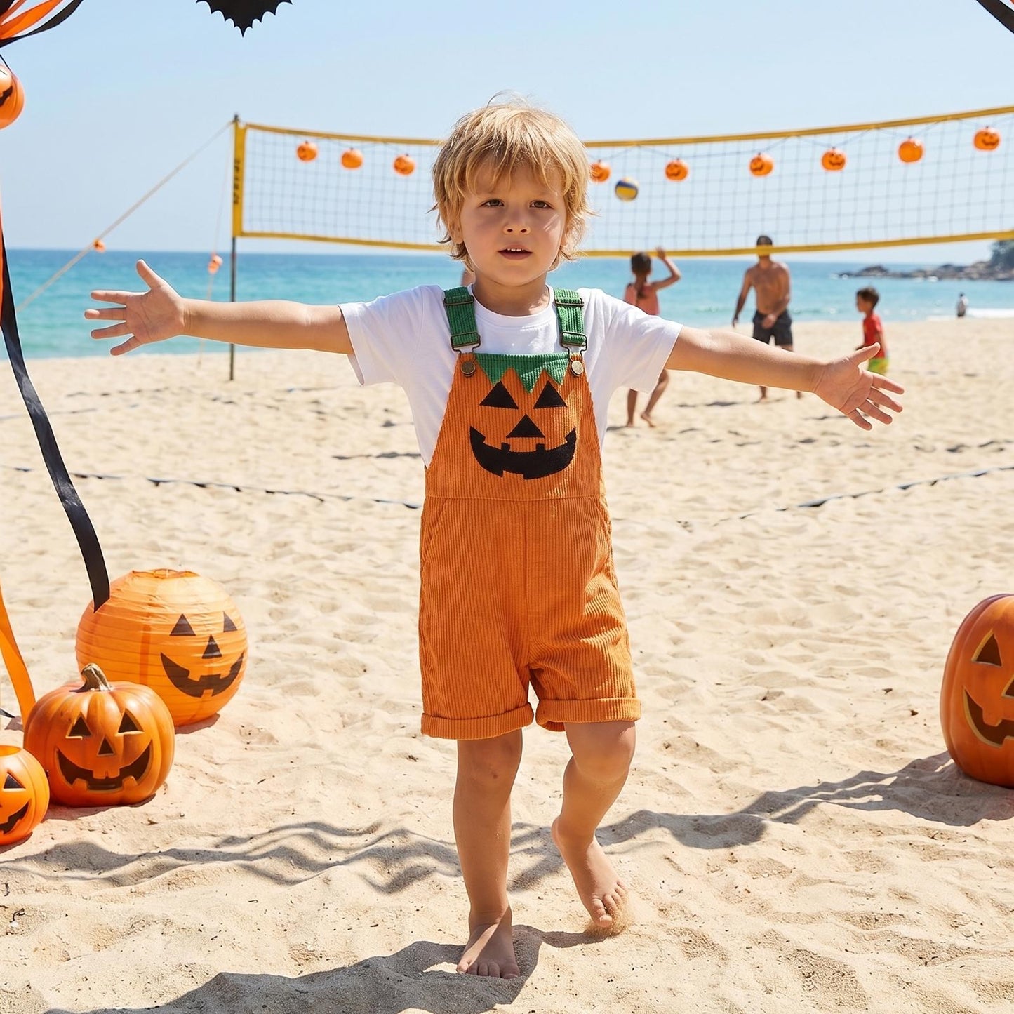 😈🎃 TODDLER HALLOWEEN DEVIL OVERALLS