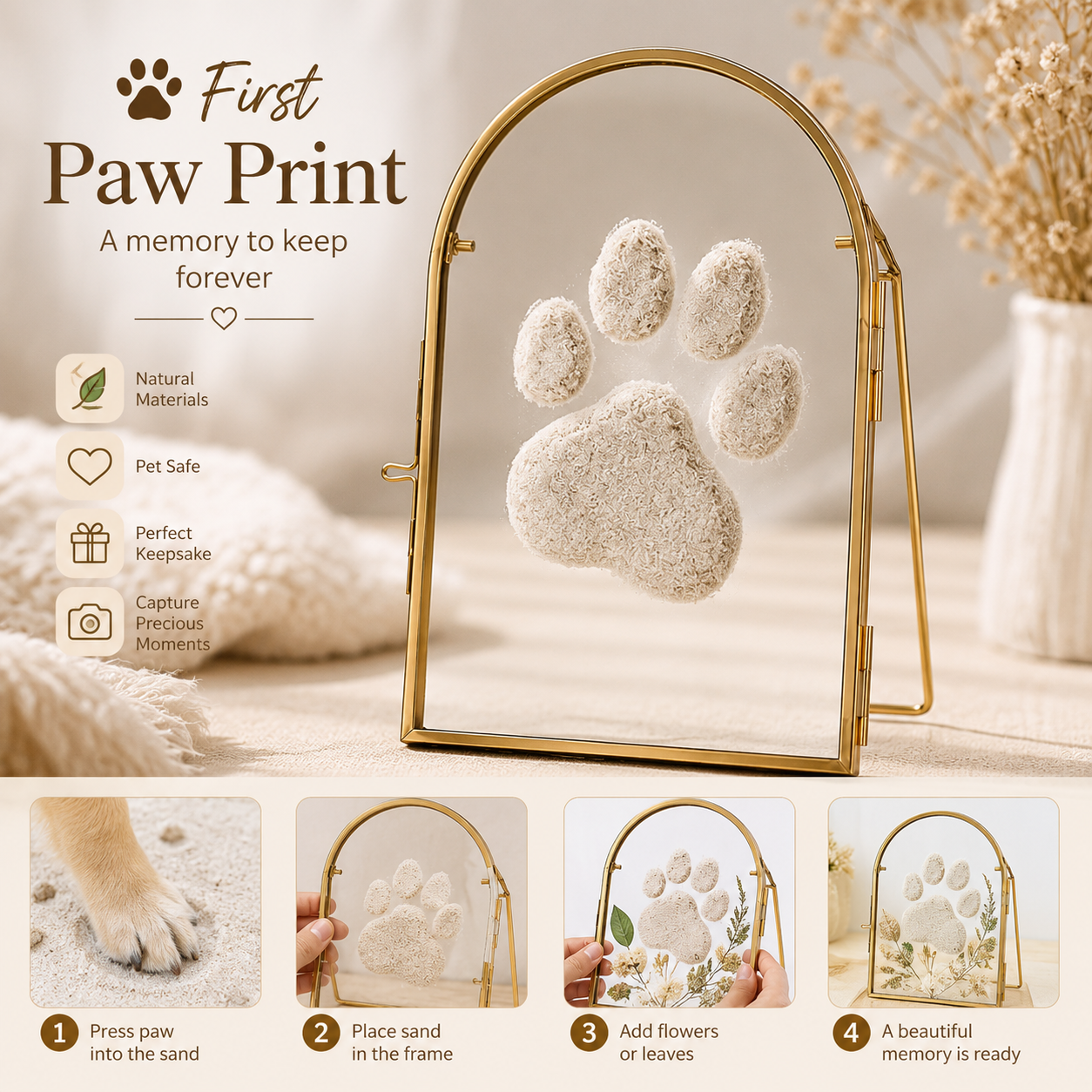 🐾 Capture Your Dog's First Beach Paw Print Forever