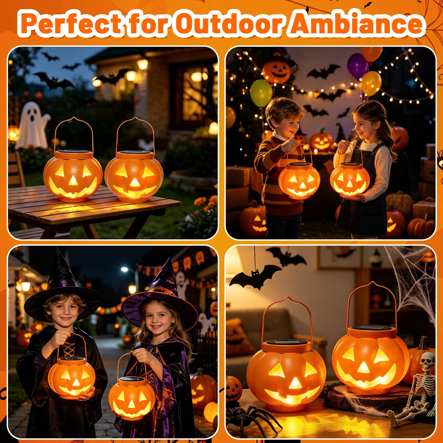 🎃 Light Up Your Halloween with Charming Solar Jack-O'-Lanterns!