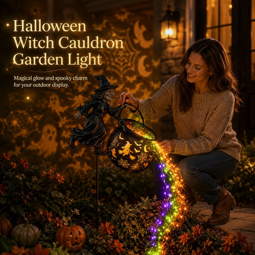 🔥Buy 2 Free Shipping🎃Halloween Witch Cauldron Garden Light