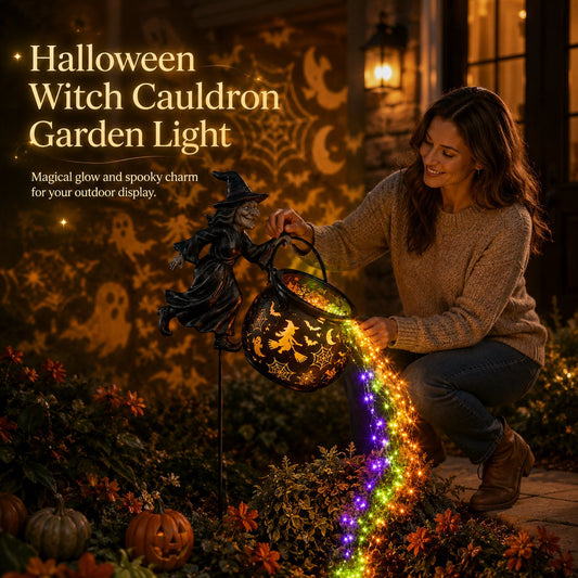 🔥Buy 2 Free Shipping🎃Halloween Witch Cauldron Garden Light
