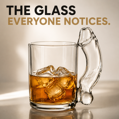 🍻 The Glass Everyone Talks About™ Funny D Handle Glass Mug 😂