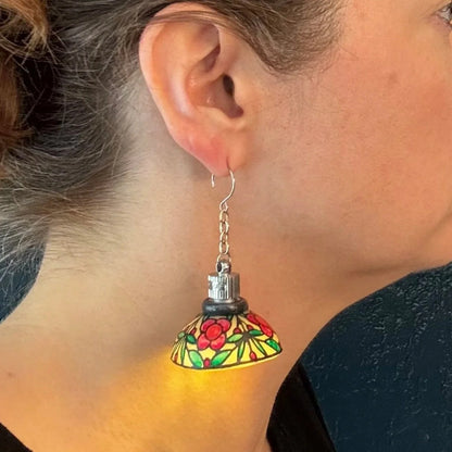 Handmade Vintage Light-Up Chandelier Earrings