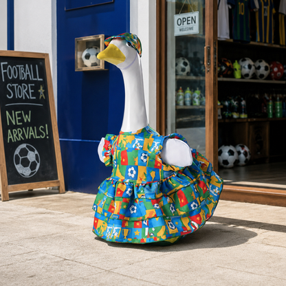 🦢VALORS TOP™World Cup Porch Goose Outfit for 23" Plastic/ Cement Goose Statues