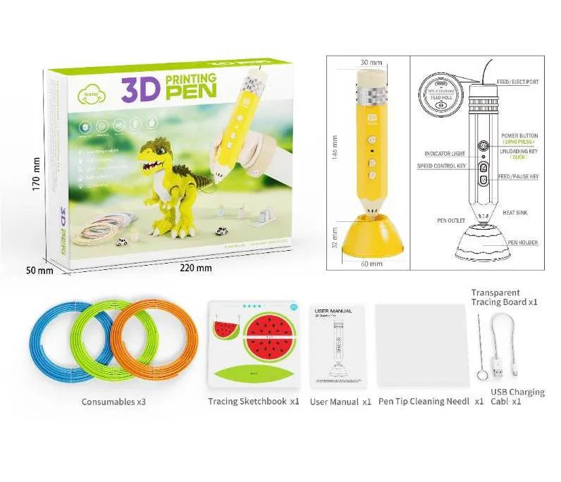 🖌️Hot Sale- Educational Toys Rocket Low-Temperature 3D Printing Pencil