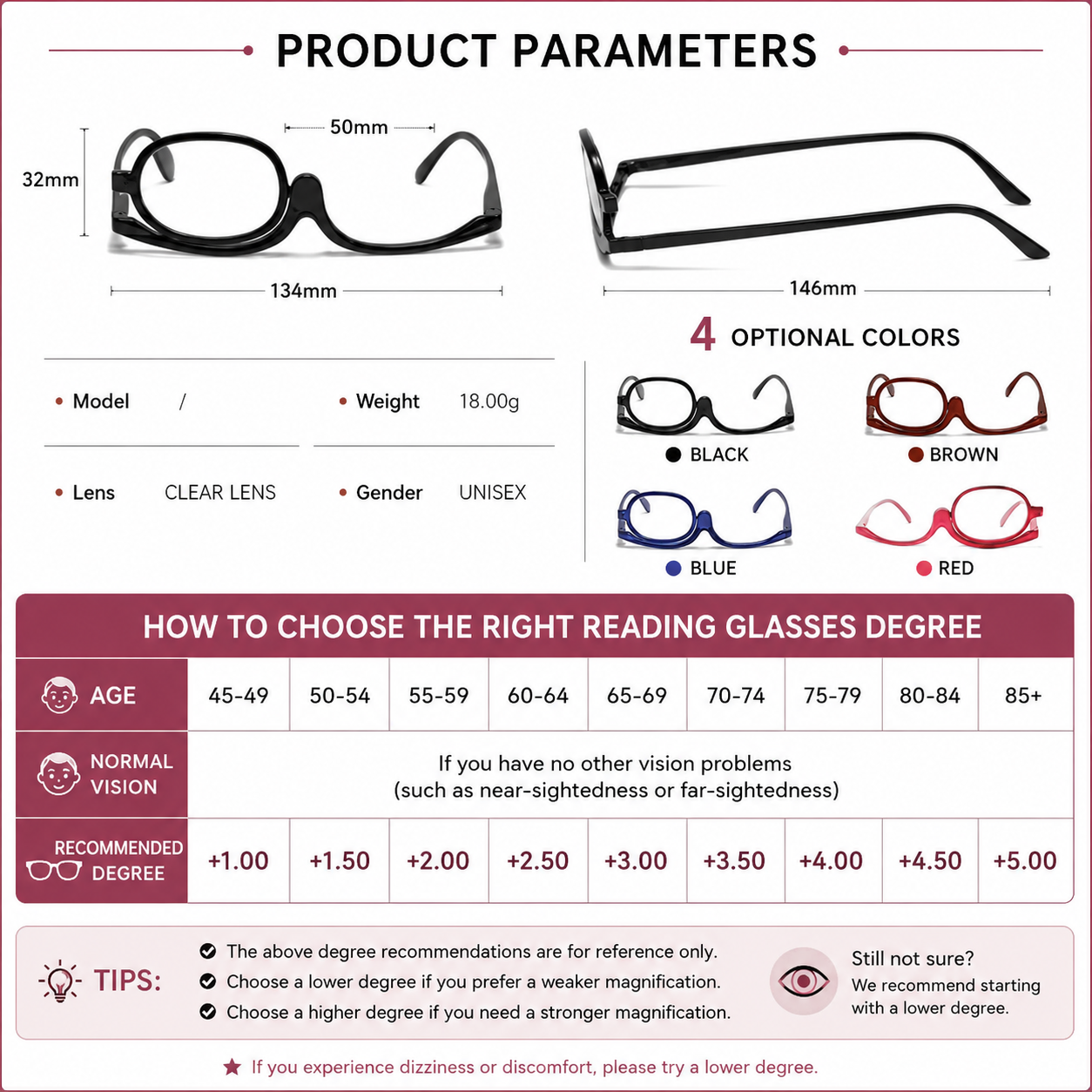 ✨ Flawless Makeup Glasses™ | Flip Lens Reading Glasses for Easy Makeup Application💄