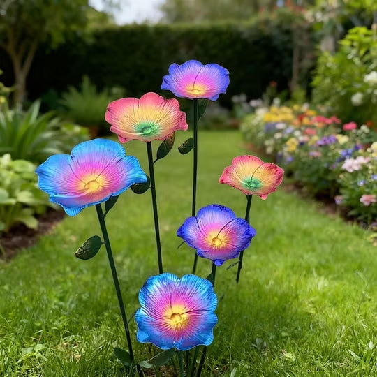 🐝🌸Outdoor flower-shaped garden stake with bee waterer