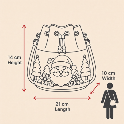 🎄Christmas Crochet Bucket Crossbody Bag 🎅