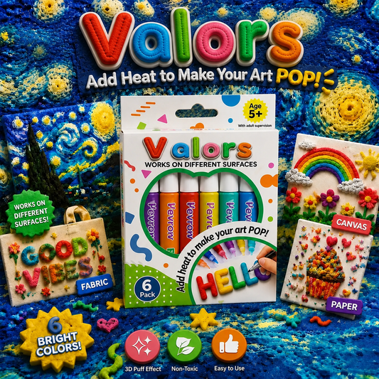 🎁 Special Offer丨Valors® 3D Relief Art Pen – Turn Flat Drawings Into Touchable 3D Art🪄