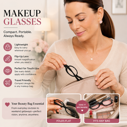 ✨ Flawless Makeup Glasses™ | Flip Lens Reading Glasses for Easy Makeup Application💄