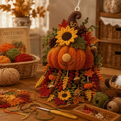 🎃Halloween Early Bird Special Sale 🧶 DIY Seasonal 3D Crochet Door Hanger Kit Collection | ⏳Coordinated Yarn, Filling, Accessories & Step-by-Step Instructions Included 💕