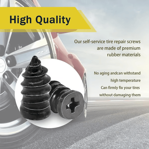 🛞 60-Piece Tubeless Tire Repair Screw Kit – 2 Sizes for Emergency Tread Punctures