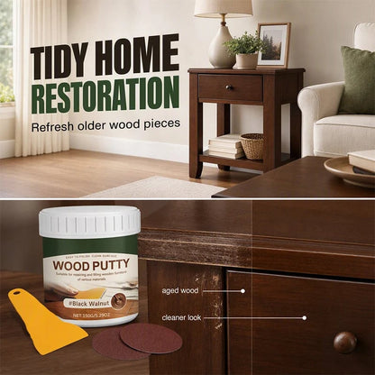 🚪Wood Repair Filler Putty – Fills Cracks & Chips, Smooths Surfaces
