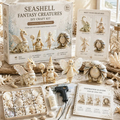 DIY Seashell Craft Kit – Create Ocean-Inspired Shell Figures & Keepsake Decor