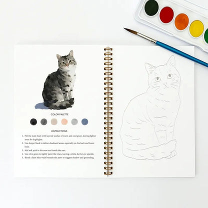 🔥Christmas Sale🎁 🖼️Beginner-Friendly💕 Watercolor Workbook