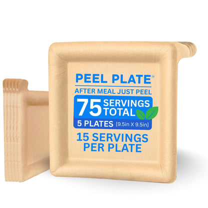 🍽️ Peel Plate Multi-Layer Reusable Dinner Plates
