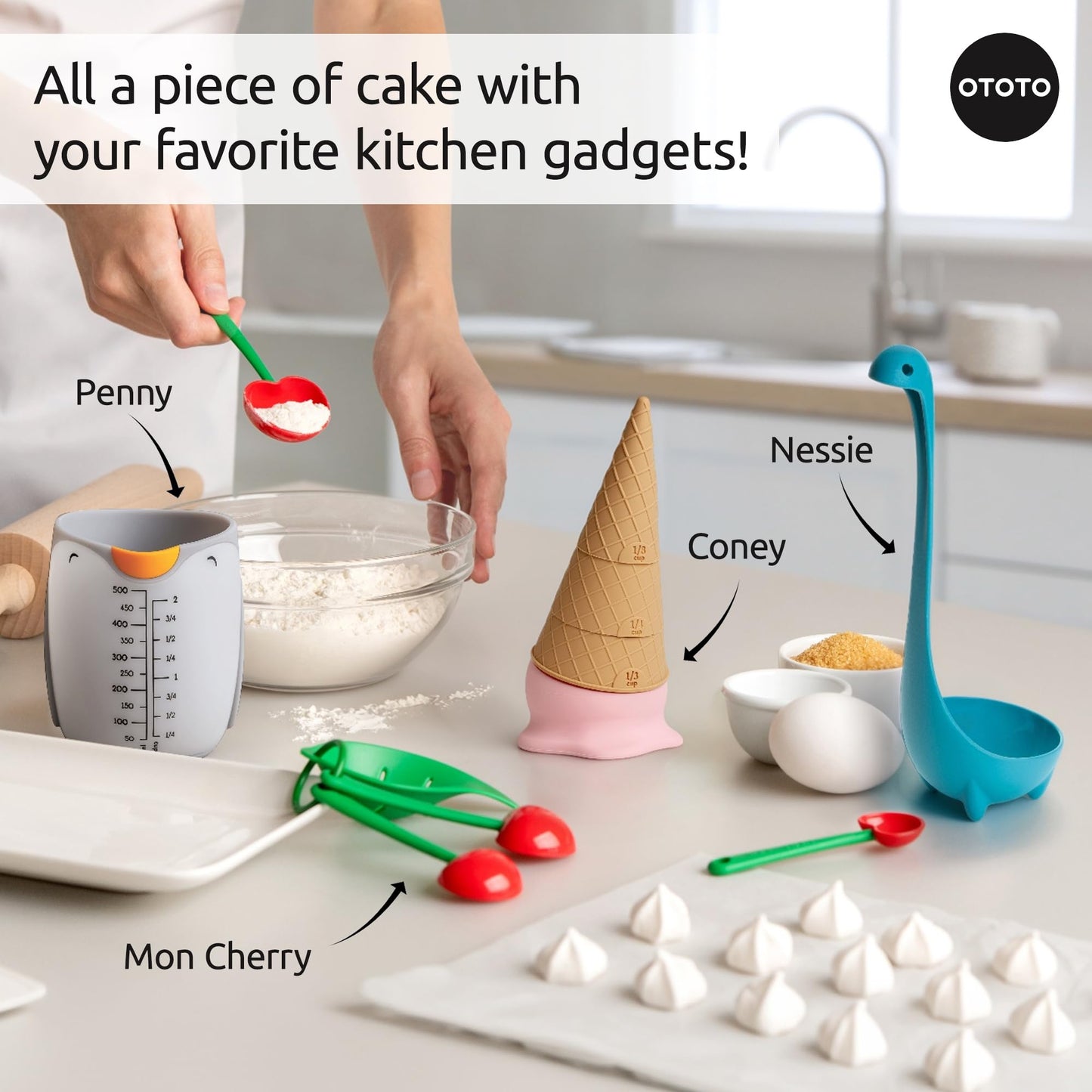 Ice Cream Measuring Cups Set