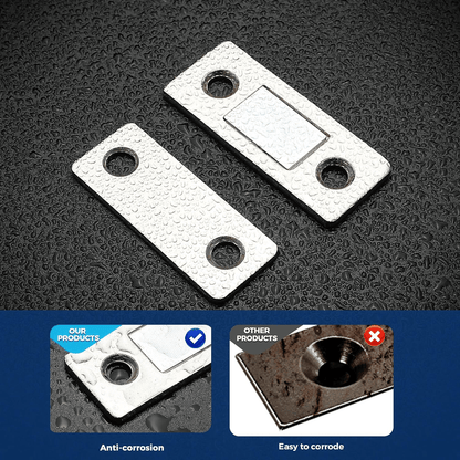 8 Counts Cabinet Magnetic Catch without Punching, Versatile for Cabinets, Drawers & Windows