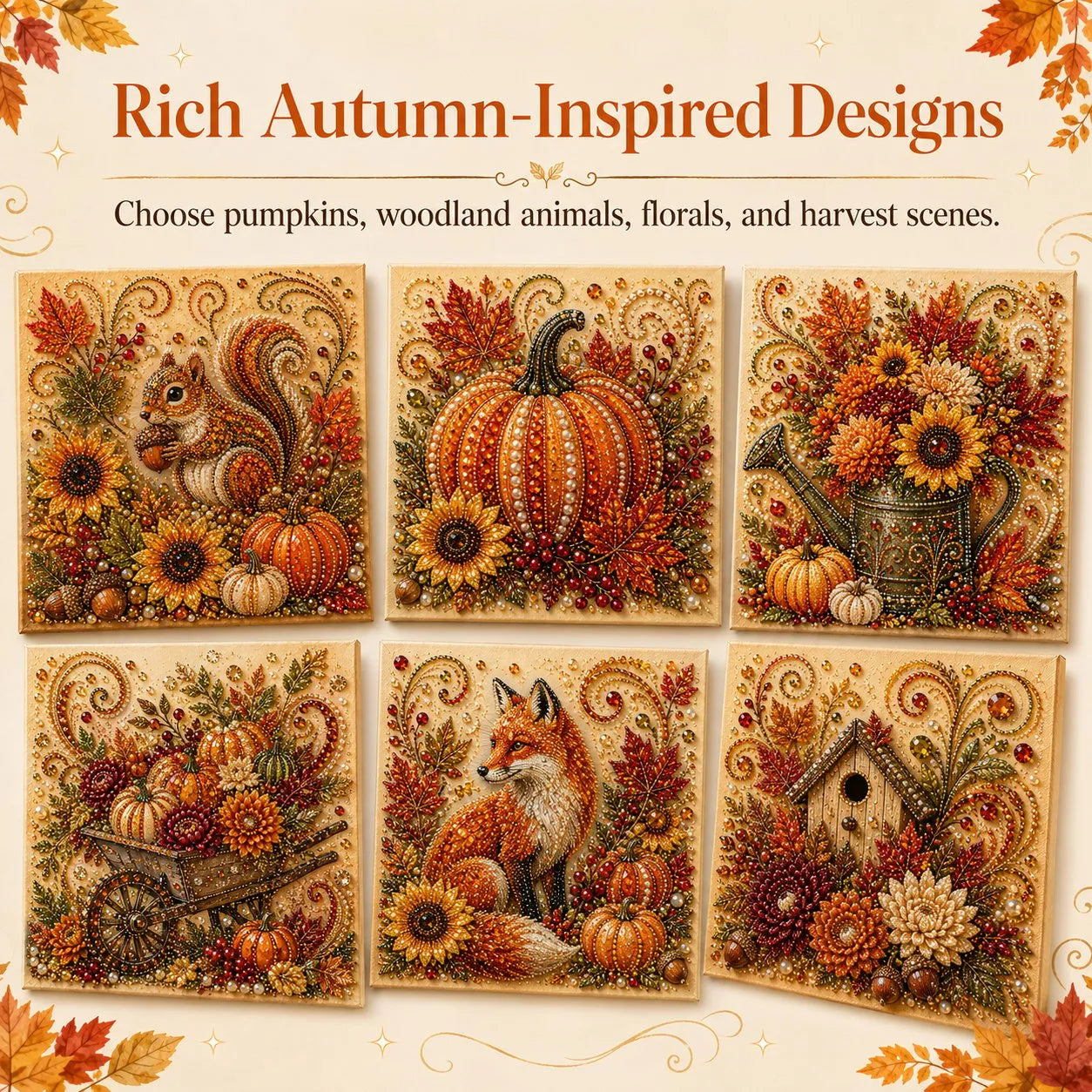 🍂💎 Autumn Pearl Painting Kit – Relaxing DIY Craft to Create Sparkling Fall Artwork 🖌️