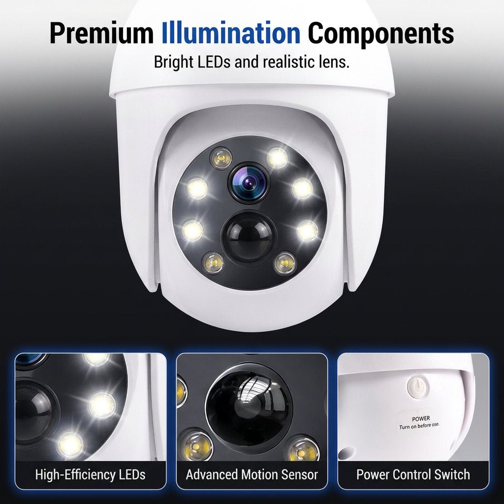 Solar-Powered Simulated Surveillance Camera Street Light