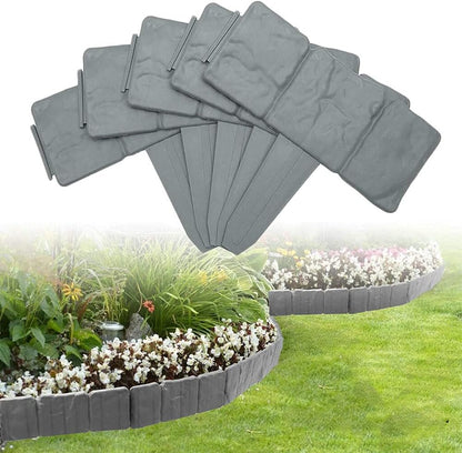 🏡Interlocking Stone-Effect Garden Edging