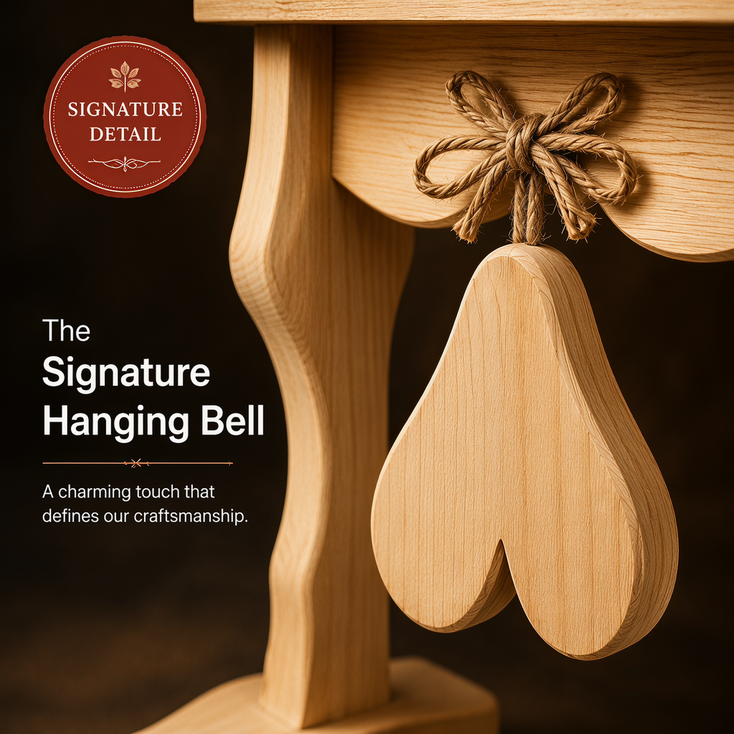 🪑Funny Wooden Ball Bell Stool😂 – Rustic Farmhouse Conversation Piece