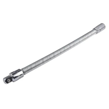 Flexible Socket Extension Bar Set – Bendable Ratchet Wrench Extensions for Tight Spaces, CR-V Steel Automotive Repair Tool Kit