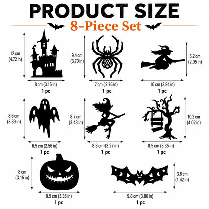 Halloween LED Silhouette Wall Stickers Battery Powered