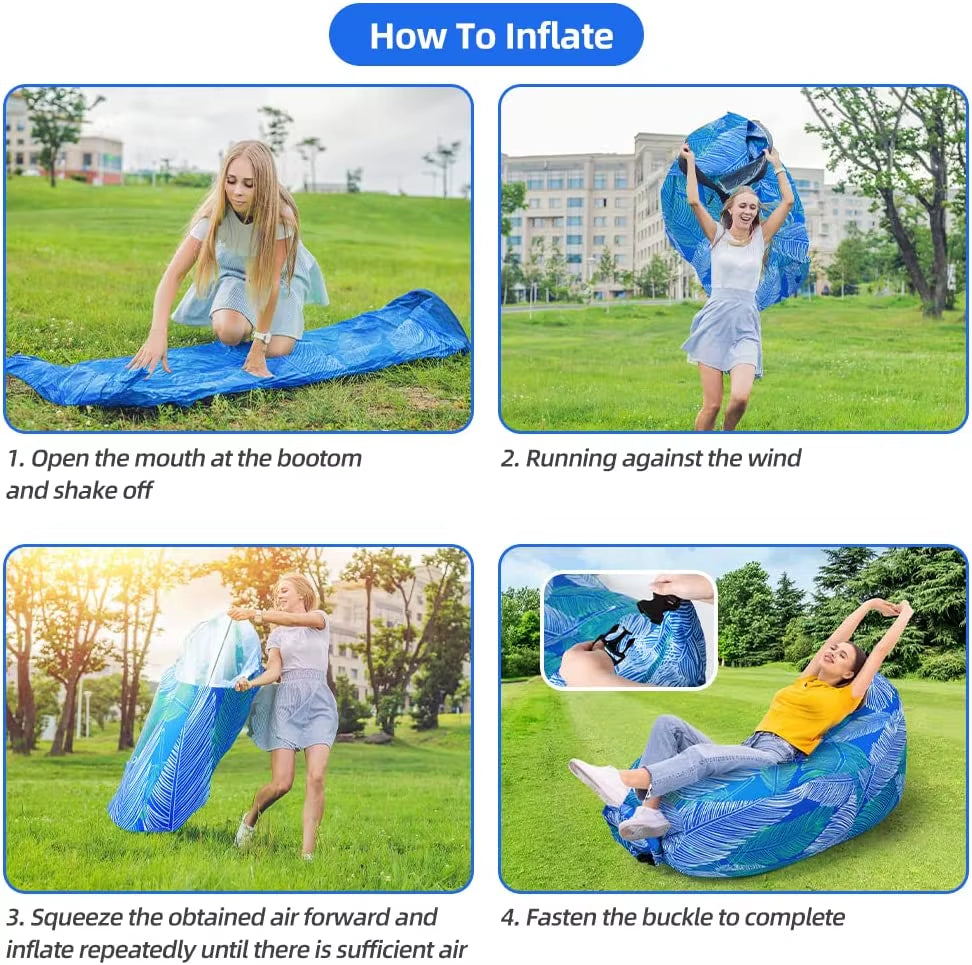 🌴 Relax Anywhere with Your Portable Inflatable Lounger