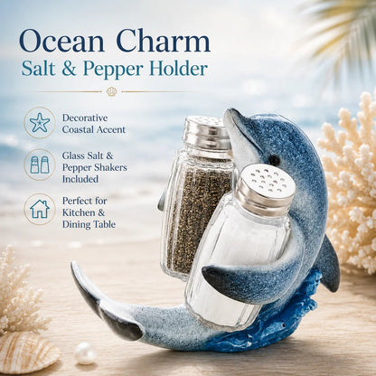 ⚡Hot Sales 🔥Coastal Animal Salt & Pepper Shaker Holder Set