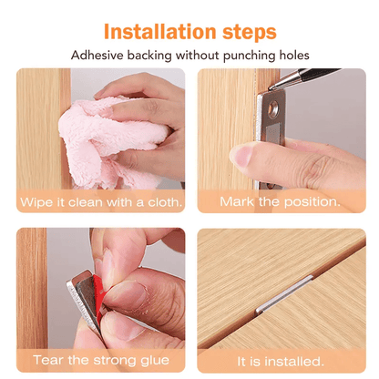 8 Counts Cabinet Magnetic Catch without Punching, Versatile for Cabinets, Drawers & Windows