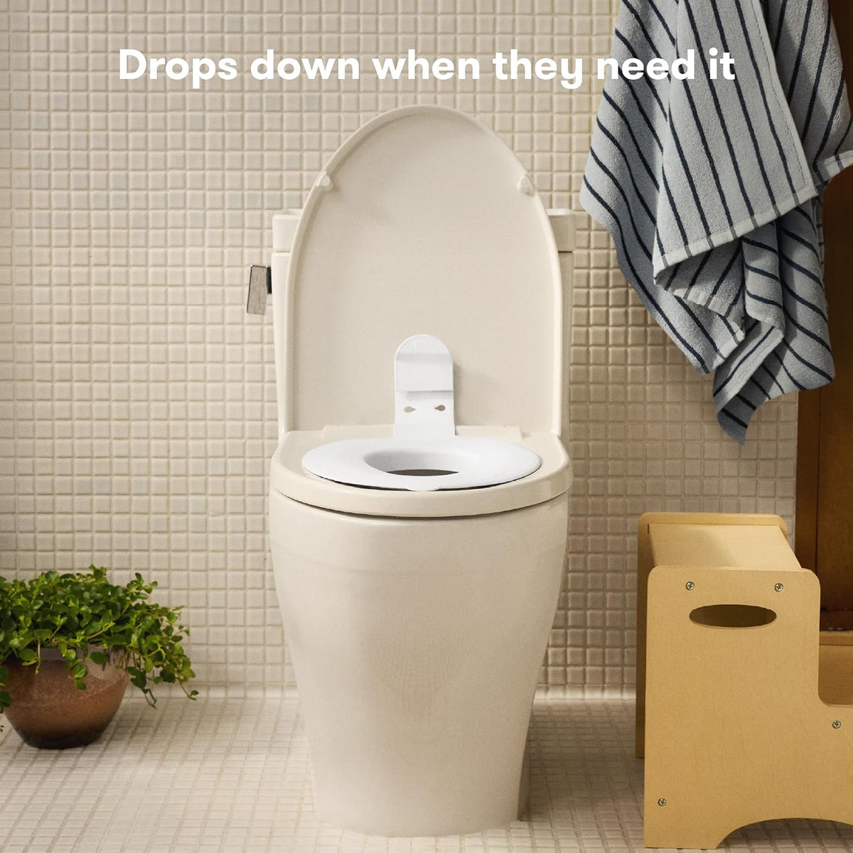 Drop Down Potty Training Seat for Toddlers & Kids, Easy to Clean